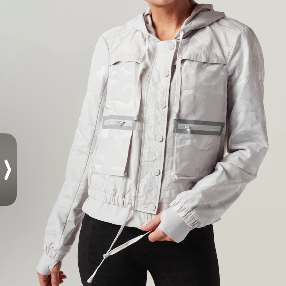 Blanc Noir Skyfall Aviator Jacket Grey Snow Camo S